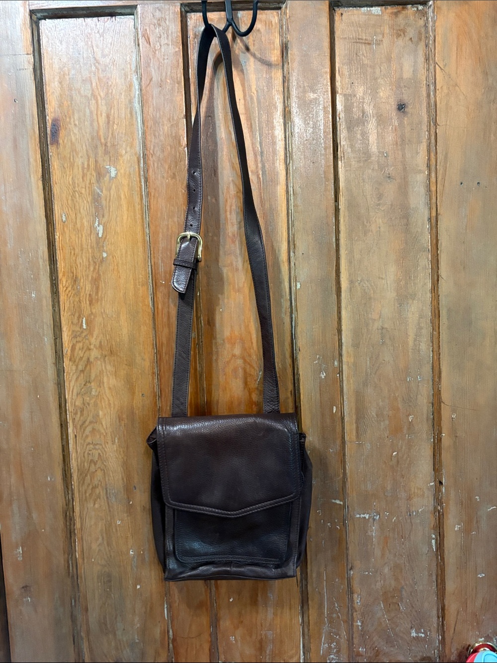 Vintage Fossil Leather Crossbody Bag Heavy Leather